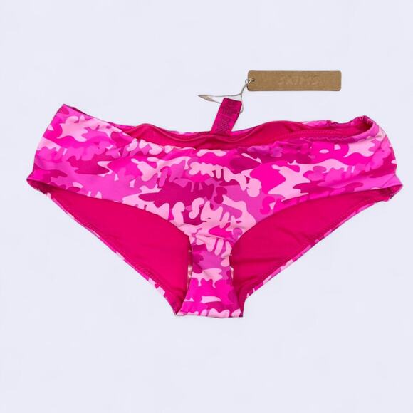 SKIMS Pink Camo Cheeky Bikini Bottoms Size XS‎ NWT | Y2K Swim Coquette Trendy - Picture 1 of 7